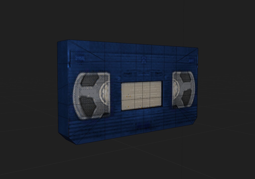 VHS and VCR TV Pack in Retro PSX-PS1 Style Low-poly 3D model_10