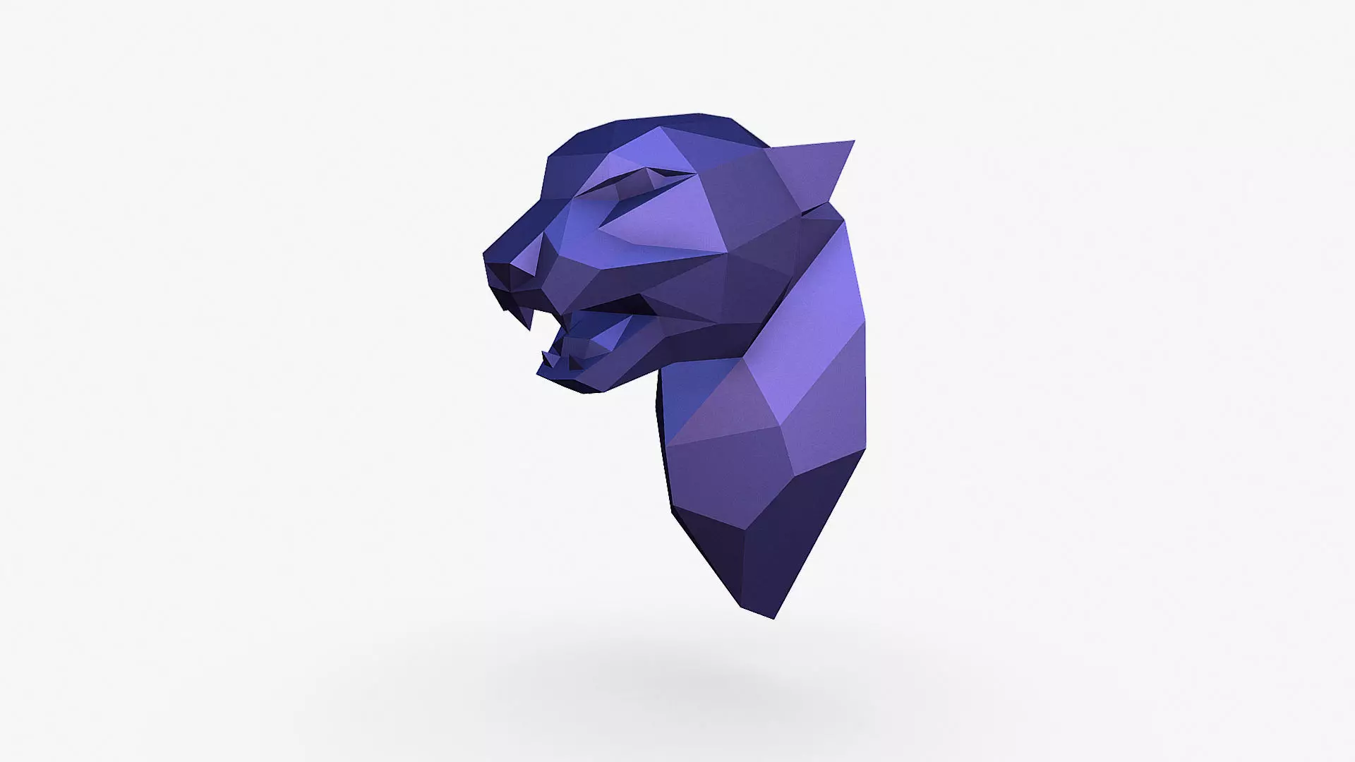 Cheetah head 3D print model_0