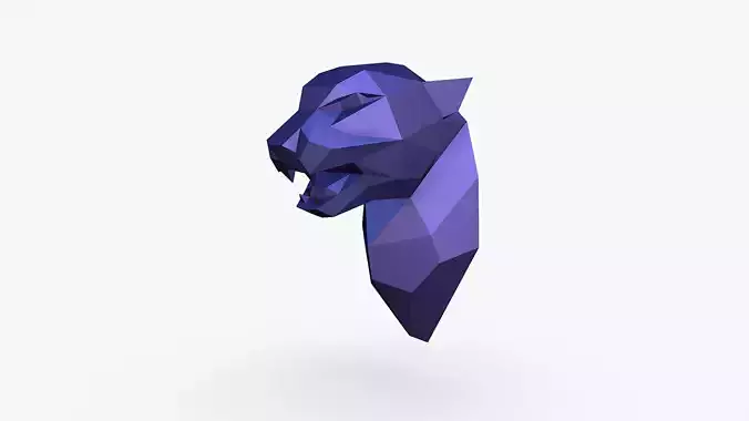 Cheetah head 3D print model