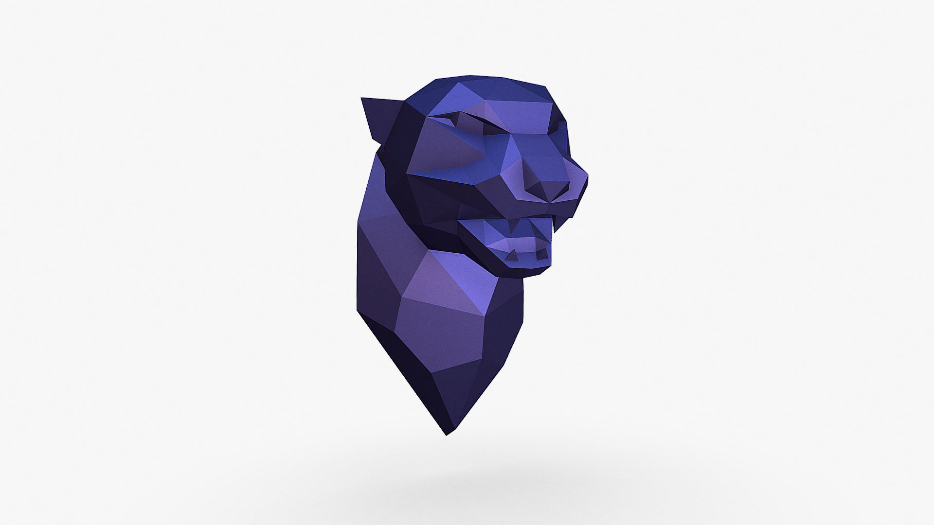 Cheetah head 3D print model_10