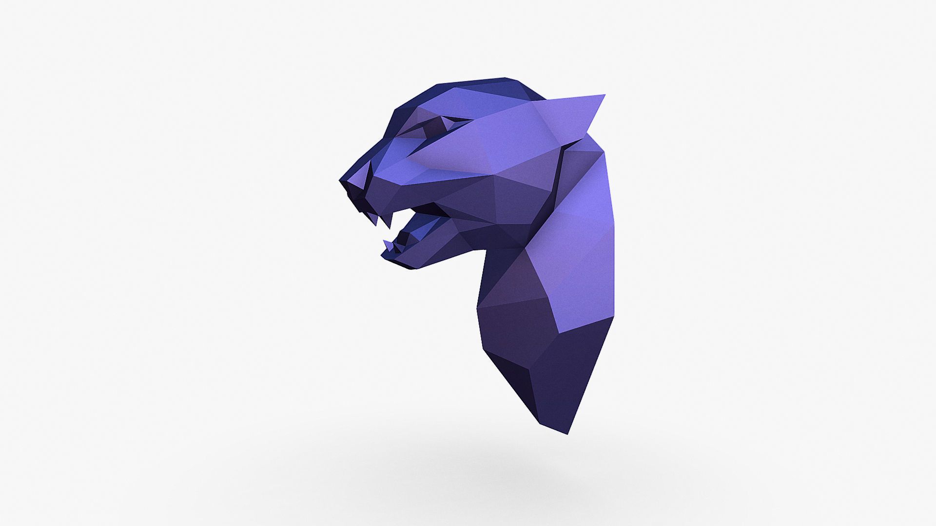 Cheetah head 3D print model_1