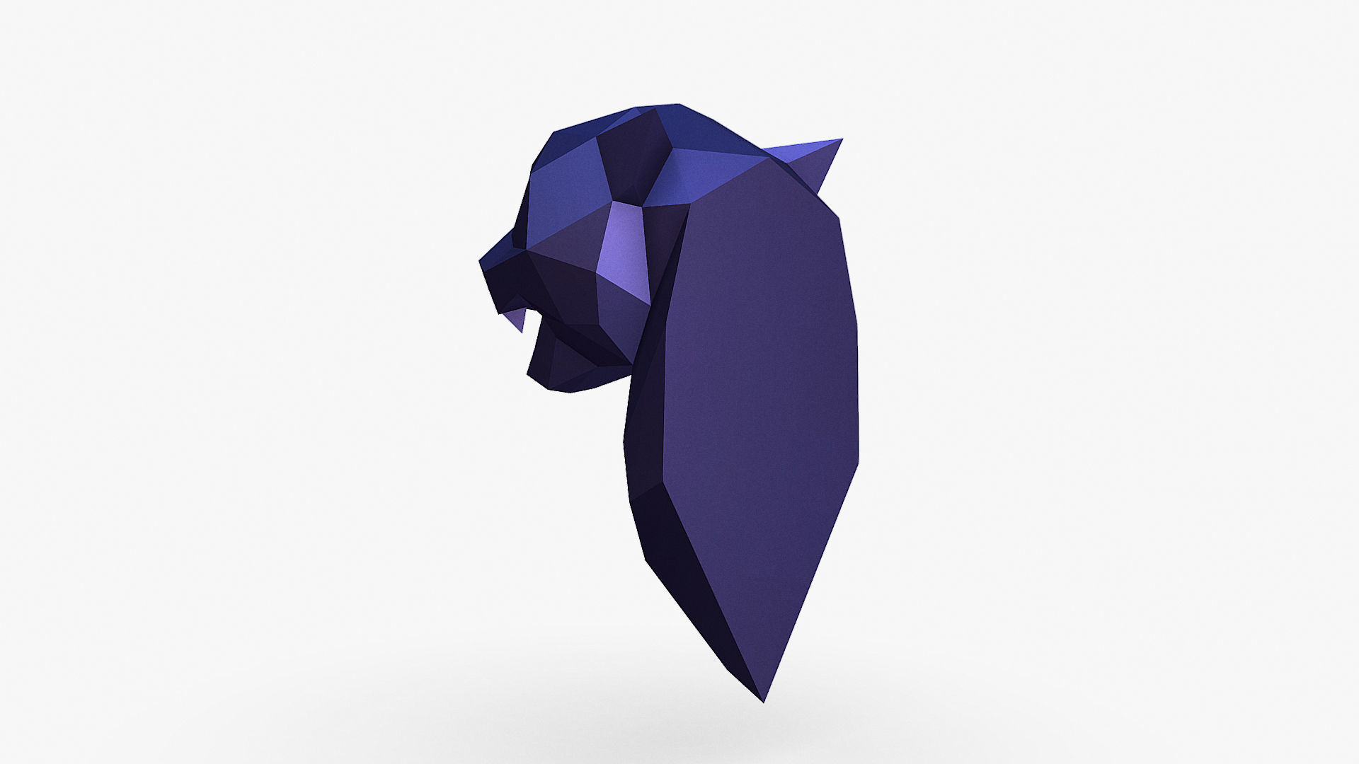 Cheetah head 3D print model_4