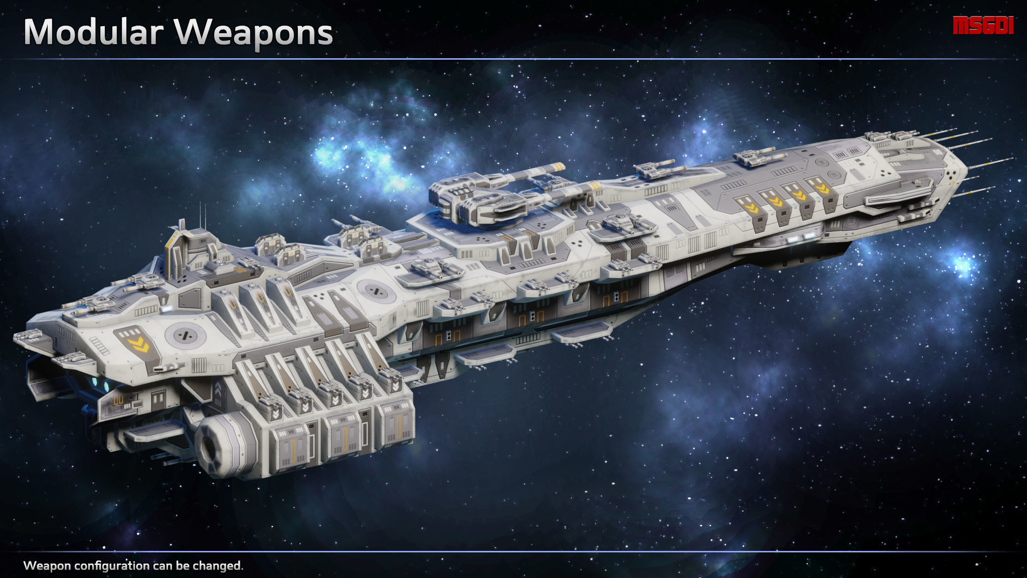 Spaceship Falkenhayn Dreadnought Low-poly 3D model_5