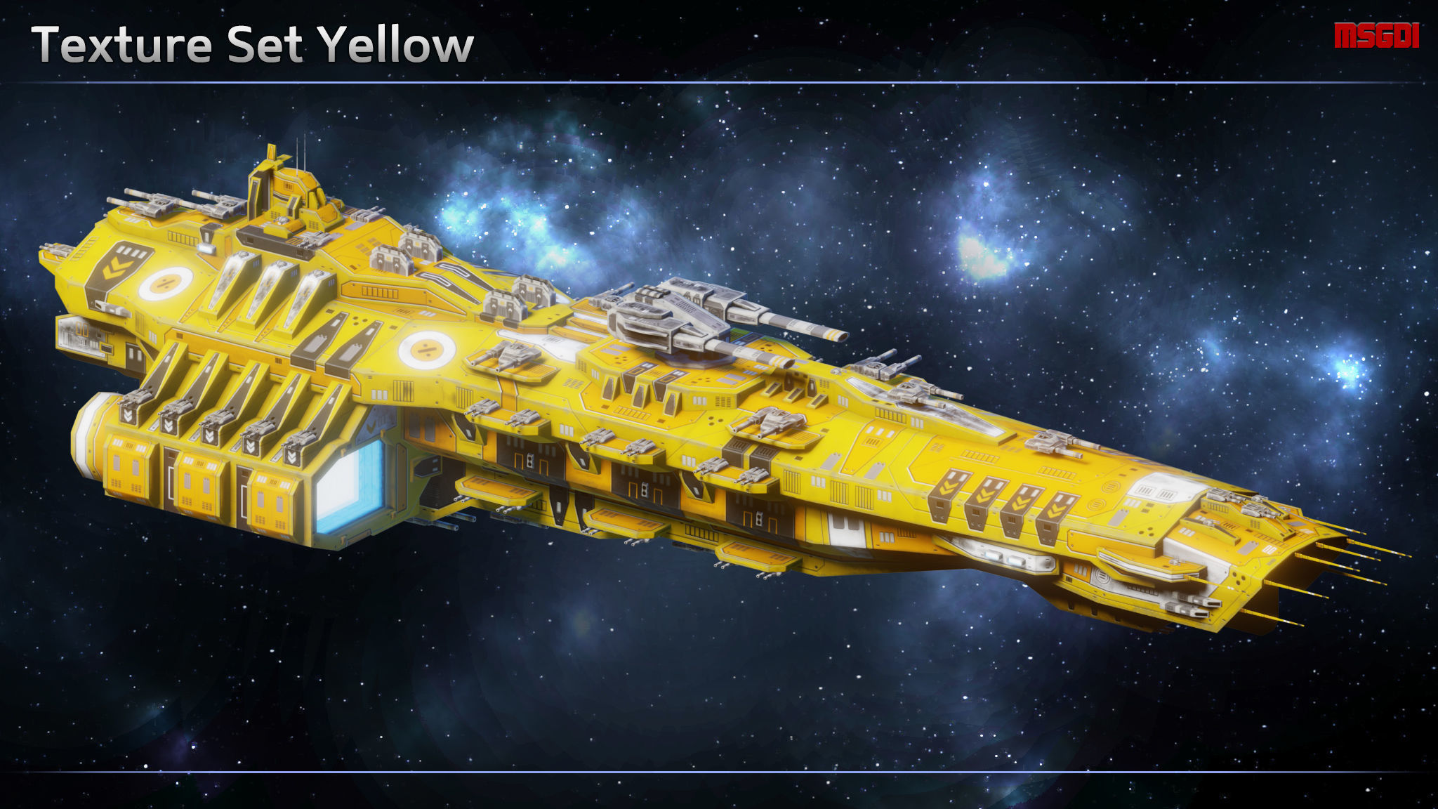 Spaceship Falkenhayn Dreadnought Low-poly 3D model_11