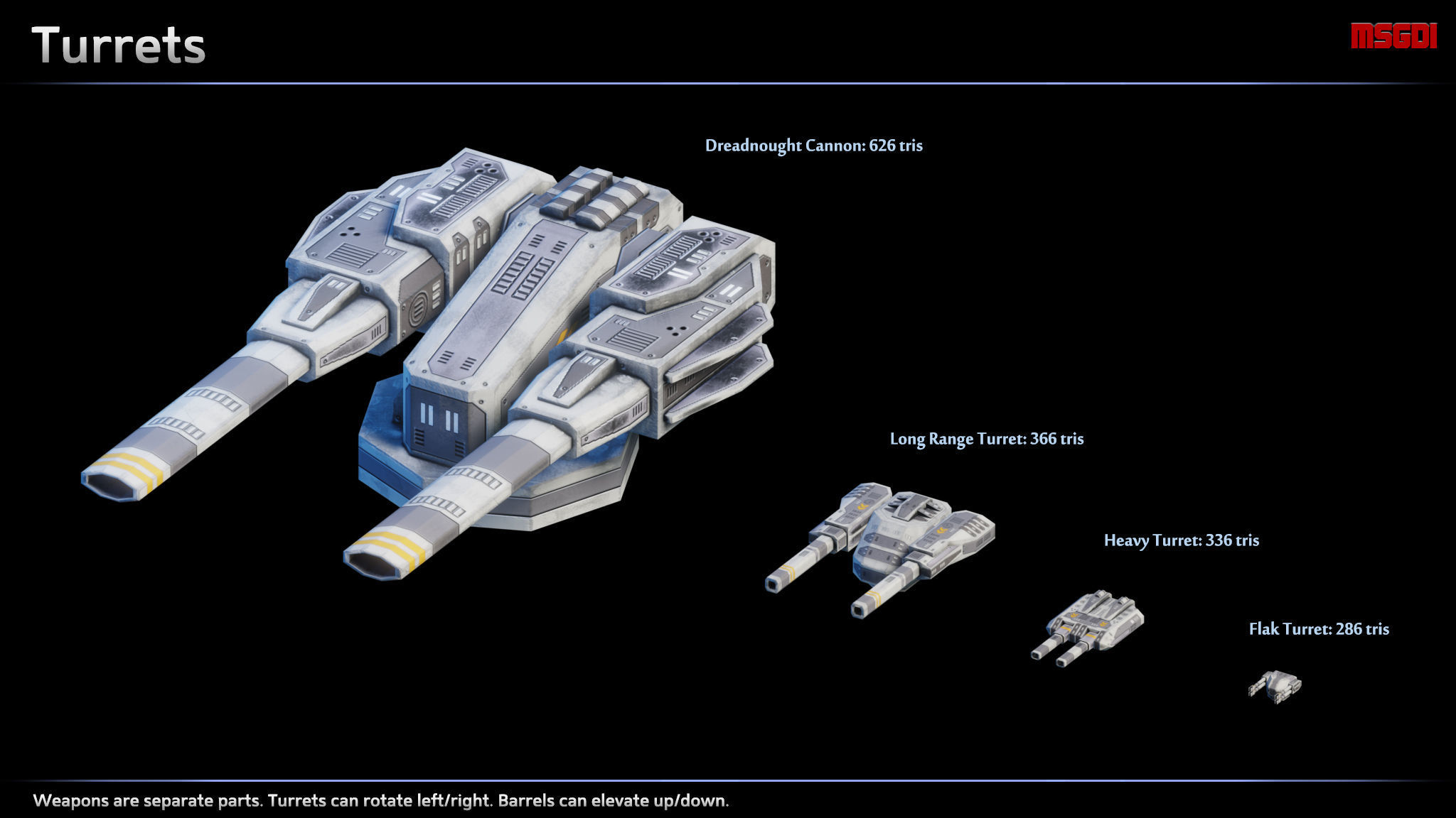Spaceship Falkenhayn Dreadnought Low-poly 3D model_2