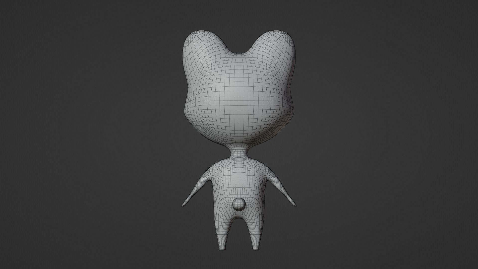 cute cartoon cat 3D model_7