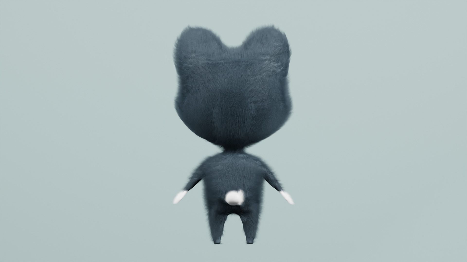 cute cartoon cat 3D model_3