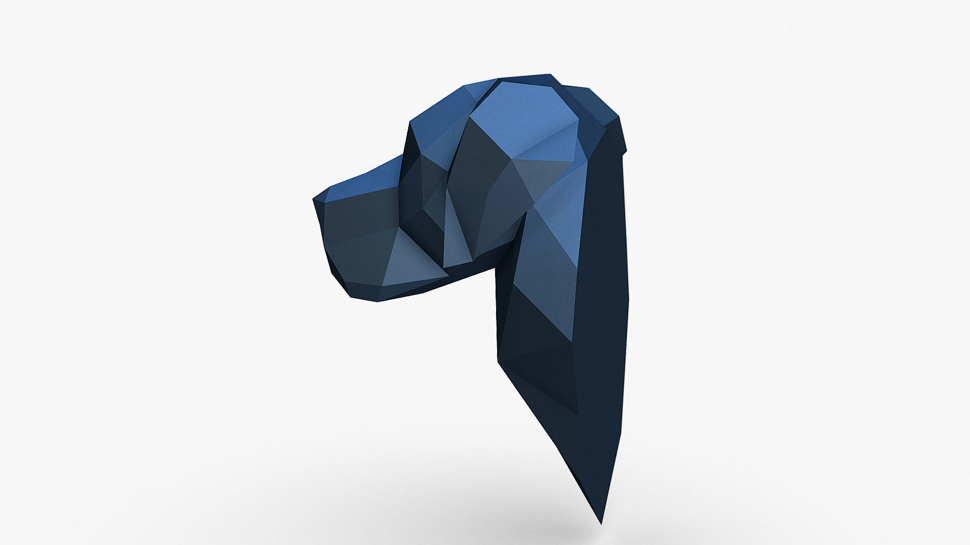 Great Dane head 3D print model_3