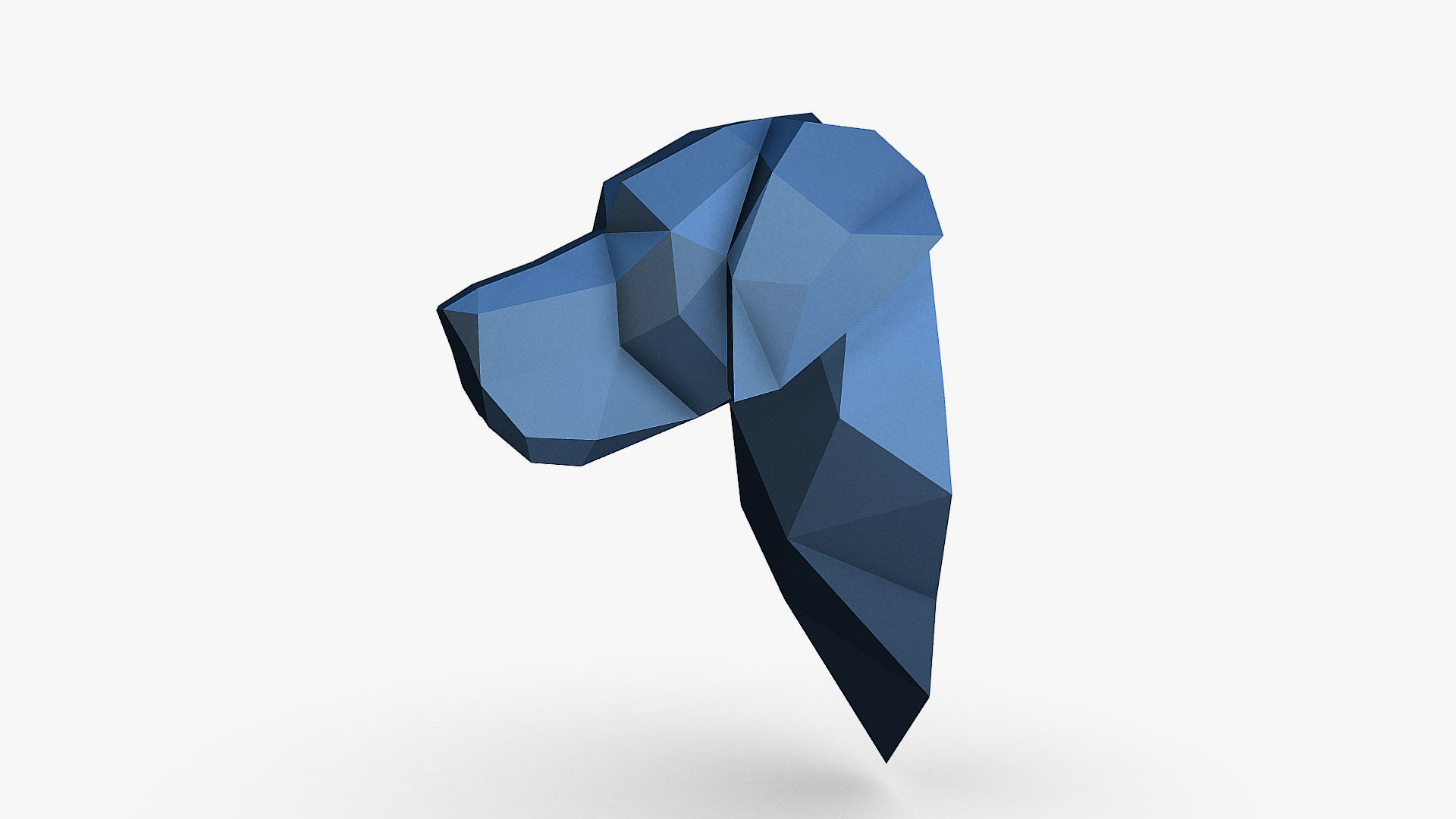 Great Dane head 3D print model_2