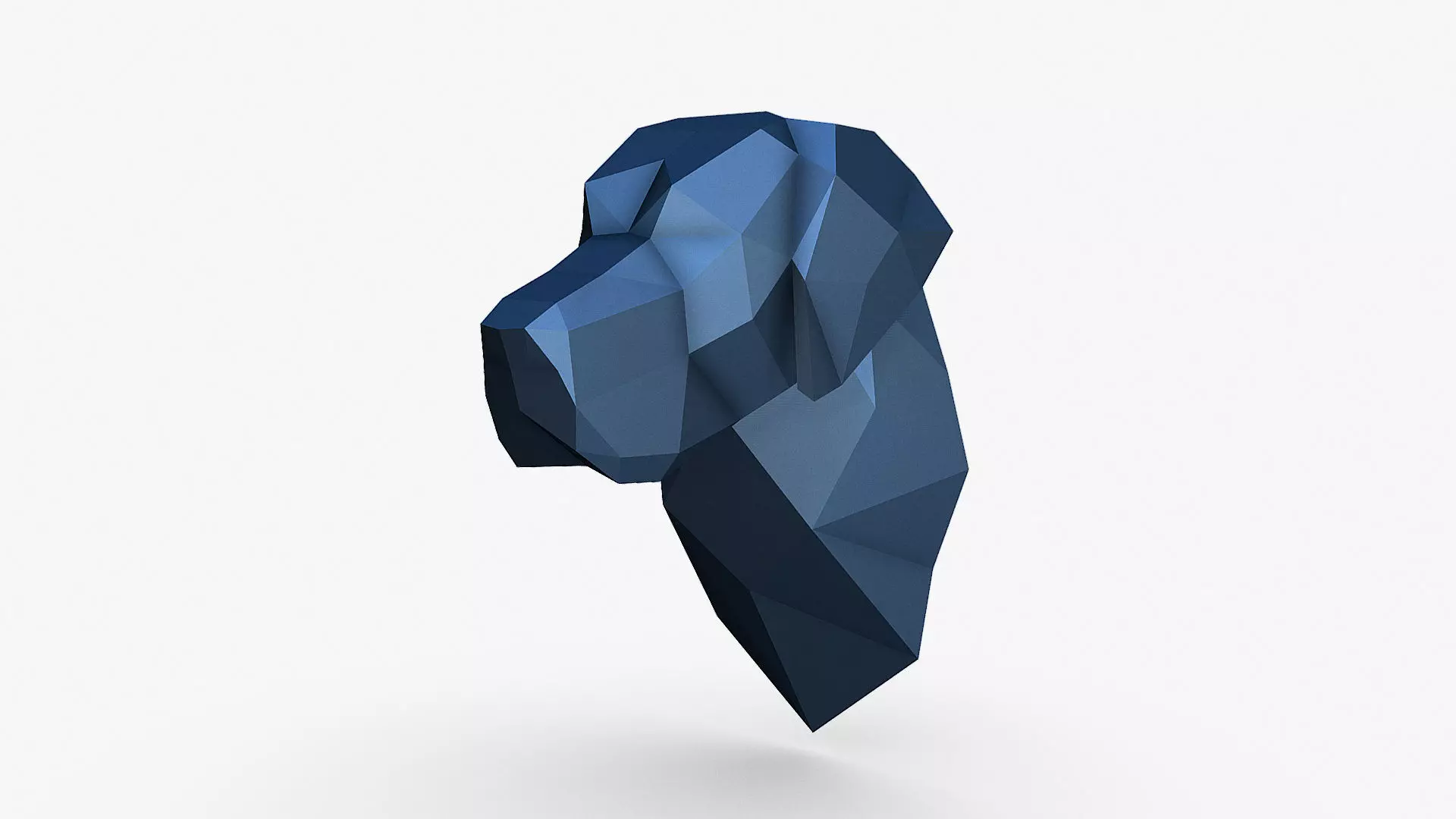 Great Dane head 3D print model_0