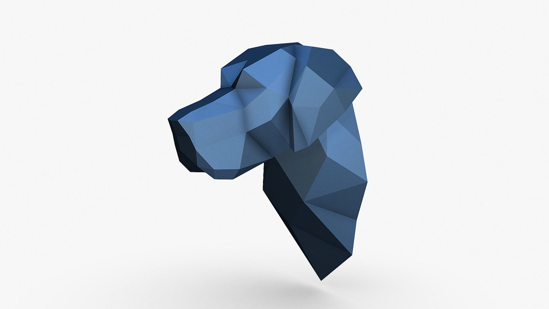 Great Dane head 3D print model_1