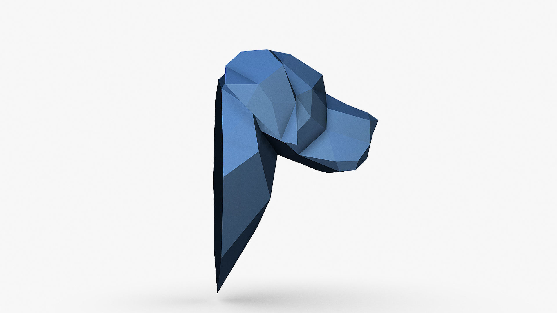 Great Dane head 3D print model_8