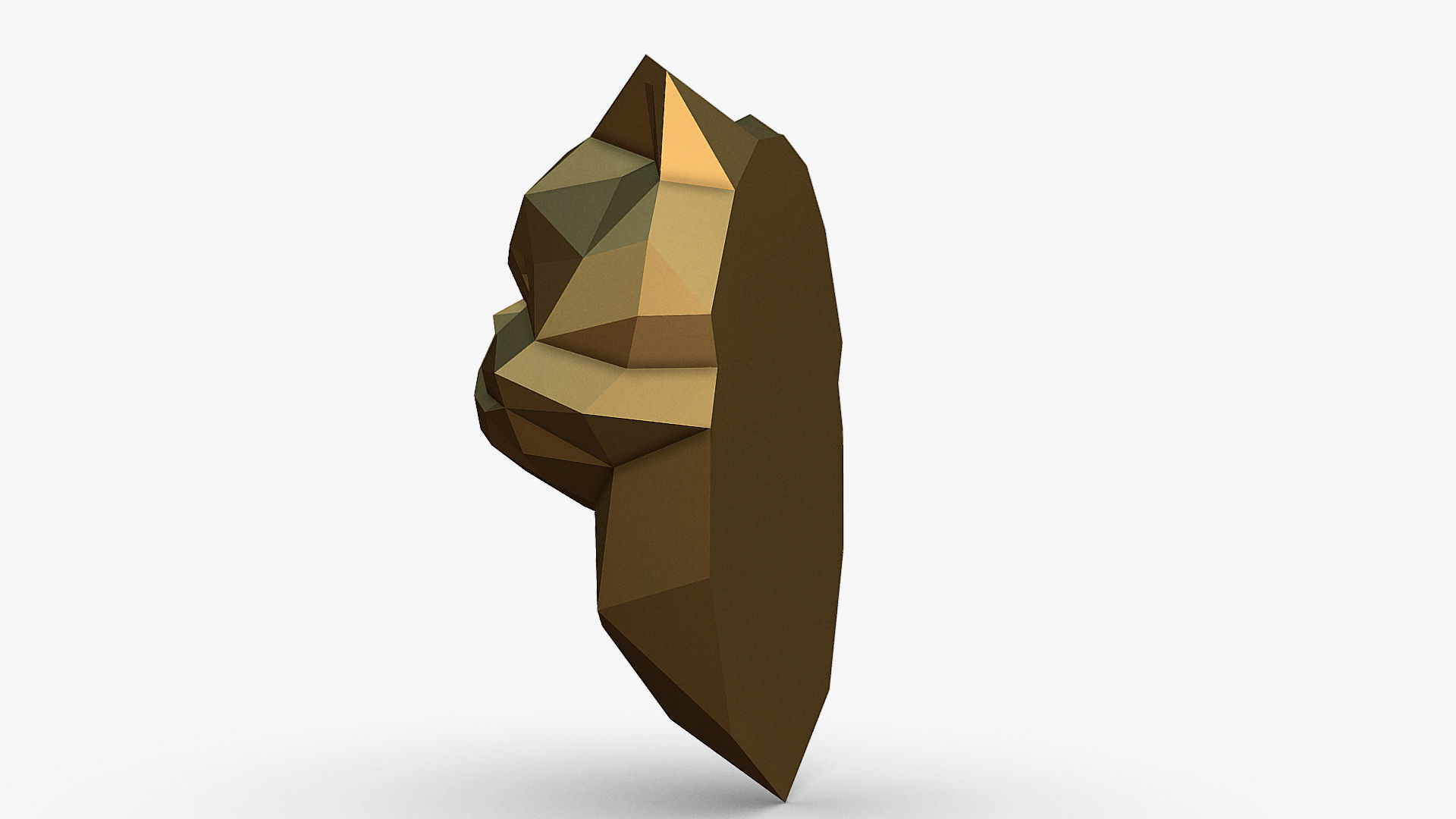 persian cat head 3D print model_3