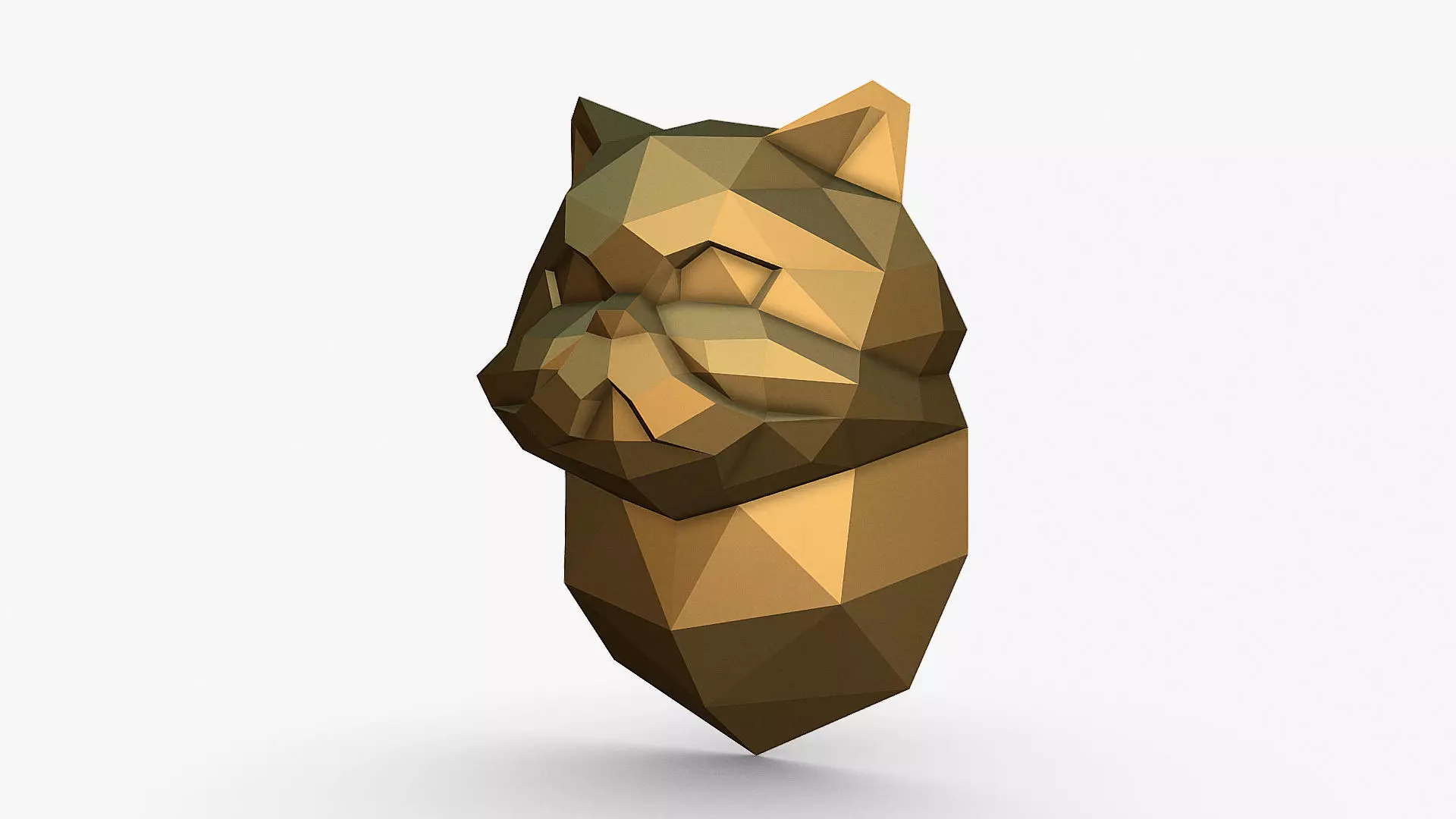 persian cat head 3D print model_0