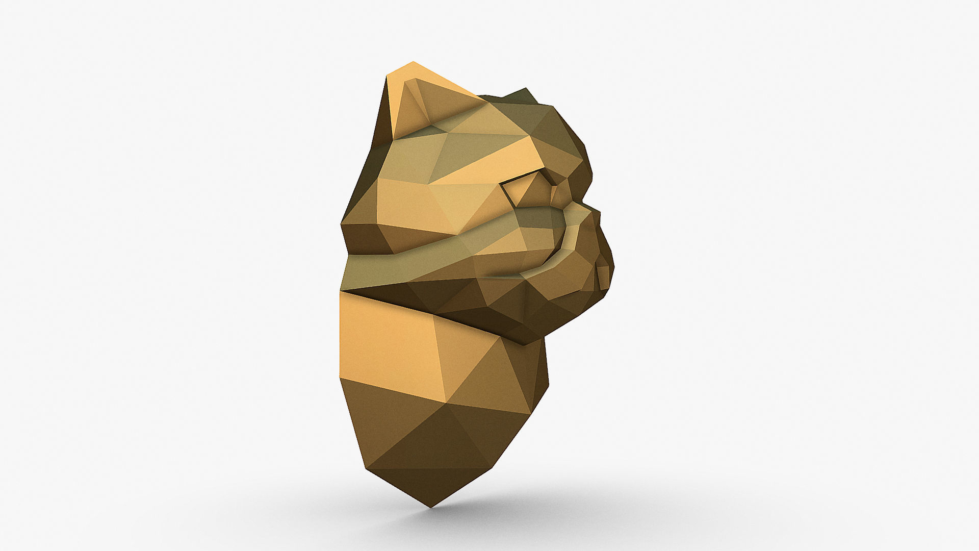 persian cat head 3D print model_8
