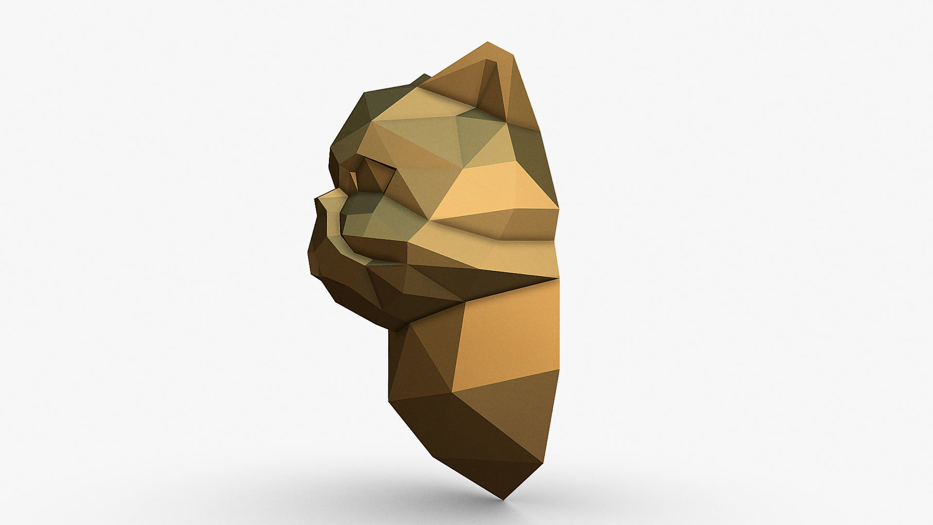 persian cat head 3D print model_2