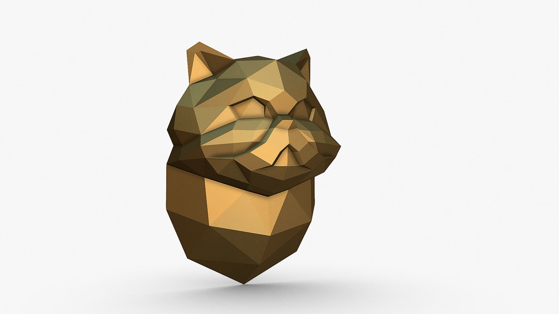 persian cat head 3D print model_9