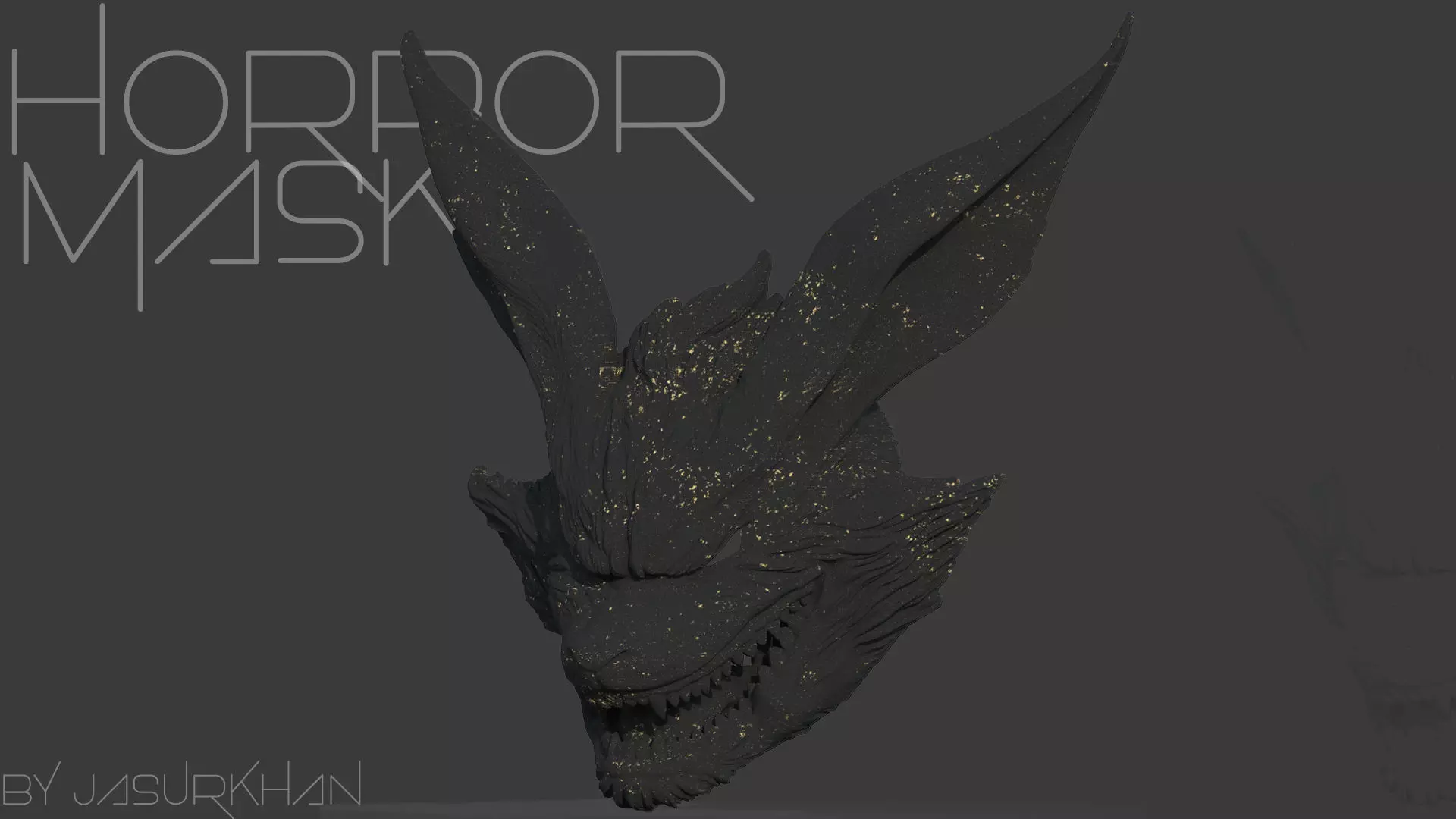 horror mask 3D model_0