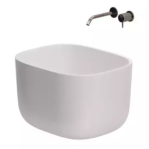 POGGIO top mount sink Low-poly 3D model