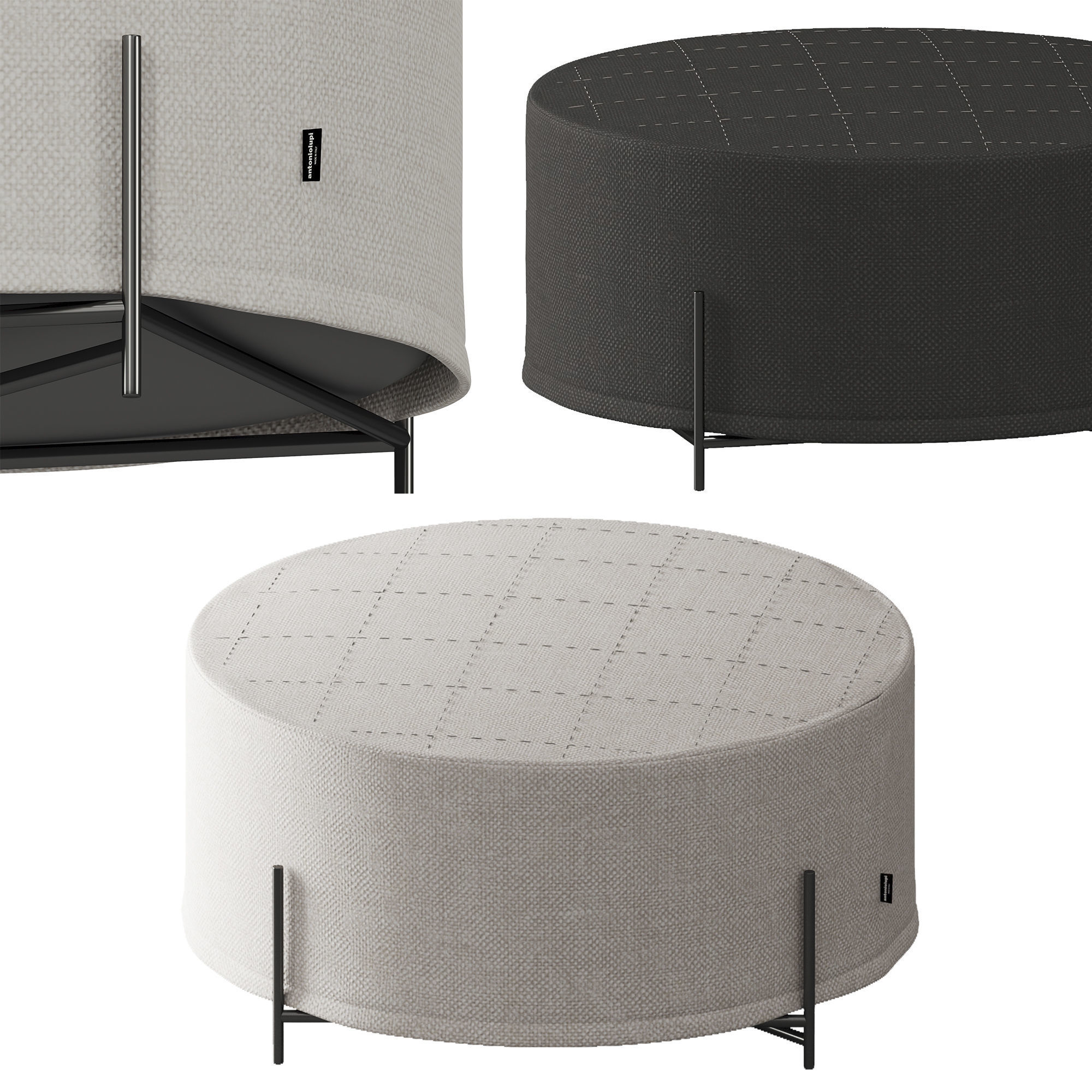 PAESAGGI SOSPESI POUF PSGP20 Low-poly 3D model_2
