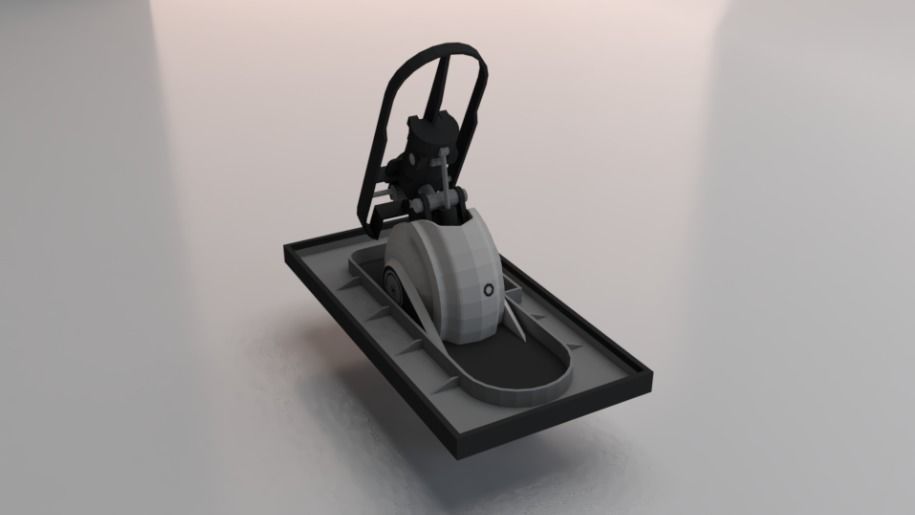 Sci-Fi Jumper Low-poly 3D model_1