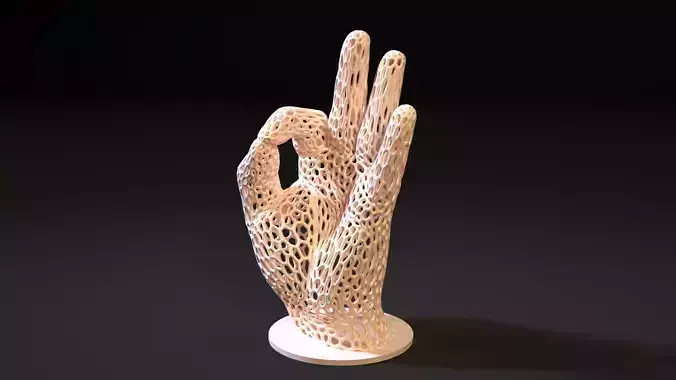 OK Hand 3D print model