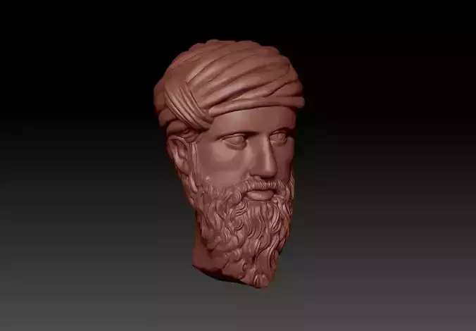 Pythagoras Head Face 3D print model