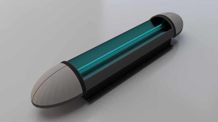 Sci-Fi Bridge Low-poly 3D model_1