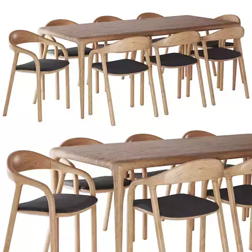 Dining Set 03 - Latus Table And Neva Chair