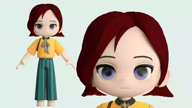 cartoon girl child little girl ip image cartoon character