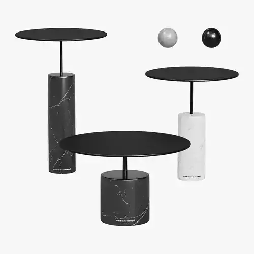 BIVIO COFFEE TABLE black Low-poly 3D model