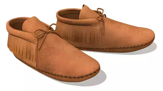 Moccasin Classic Fringed Ankle Boots