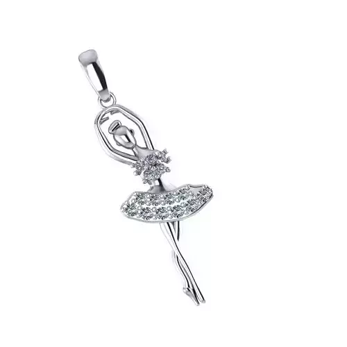 Balerina pendant 3D print model