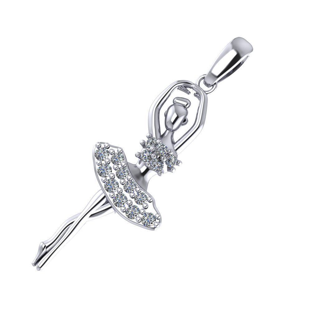 Balerina pendant 3D print model_1