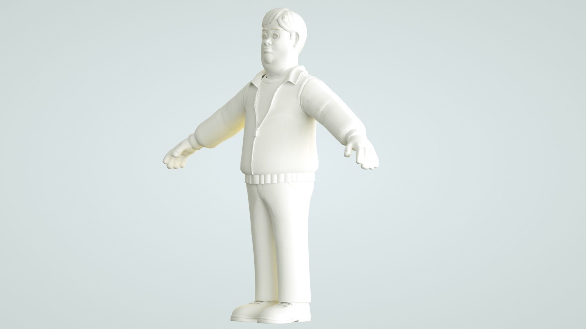 cartoon uncle uncle father 3D model_5