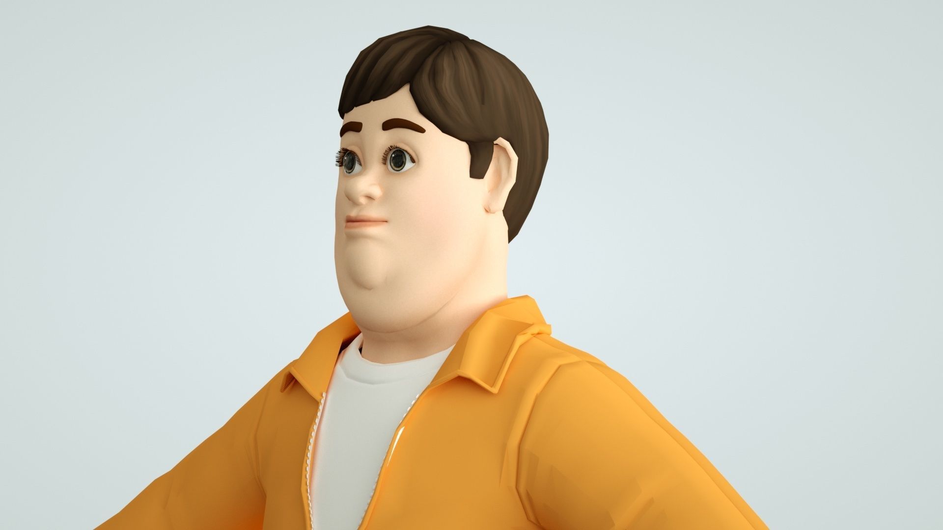 cartoon uncle uncle father 3D model_11