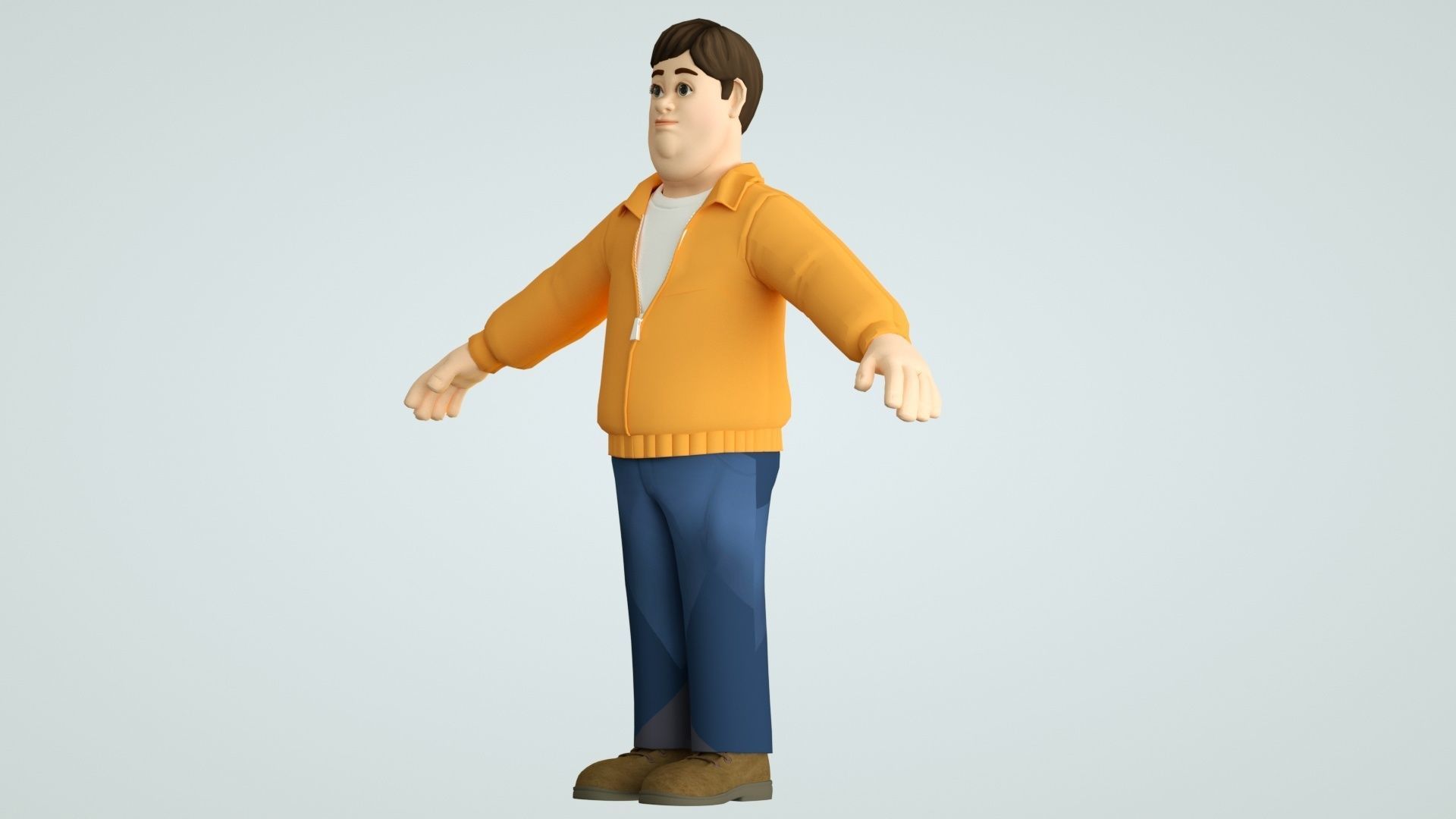 cartoon uncle uncle father 3D model_14