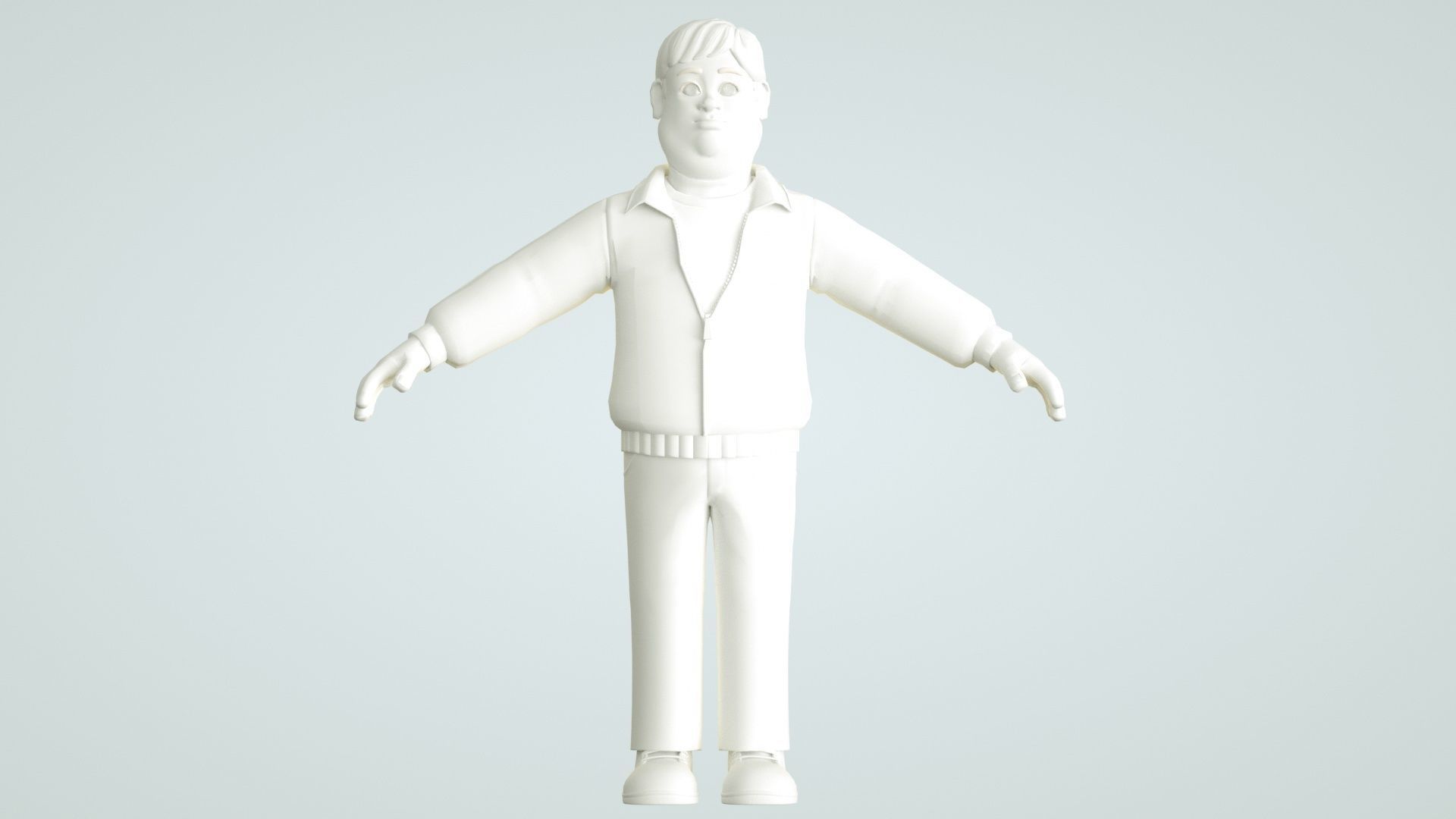 cartoon uncle uncle father 3D model_4