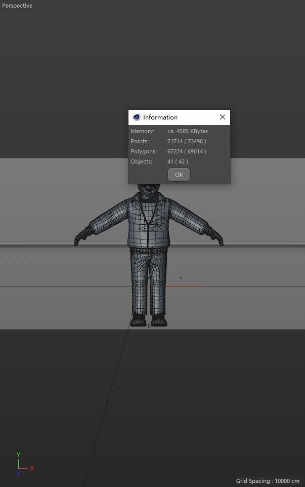 cartoon uncle uncle father 3D model_16