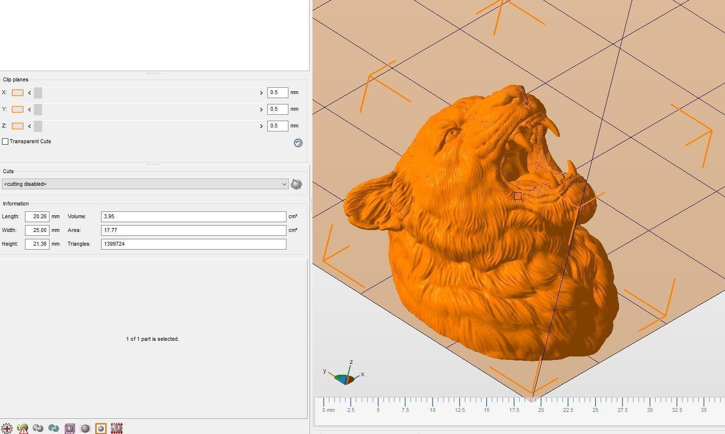 Lioness grin roar 3D print model_23
