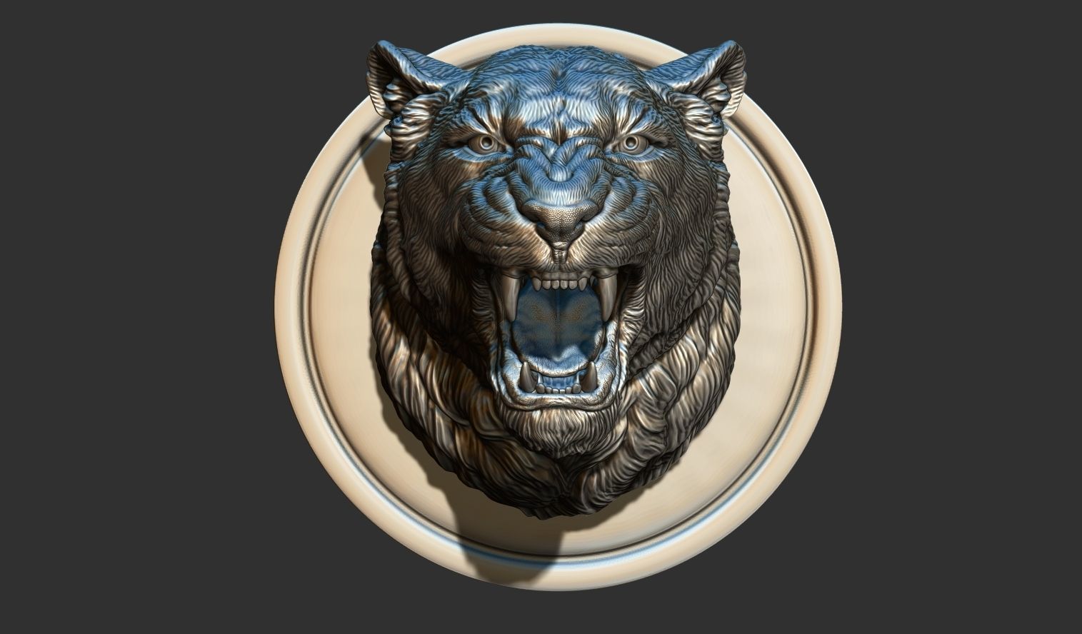 Lioness grin roar 3D print model_10