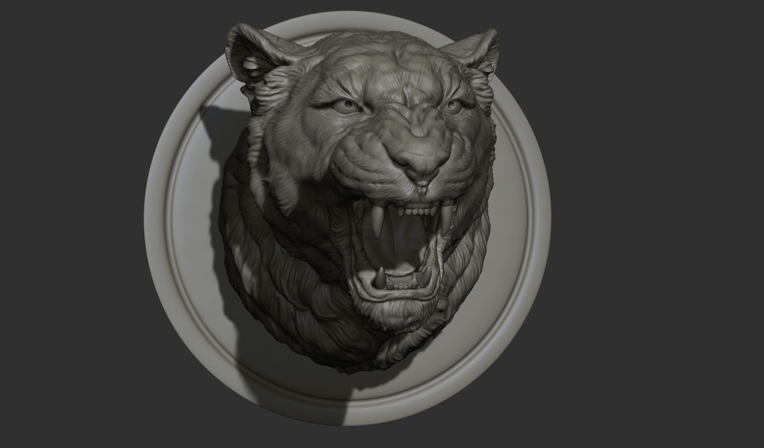 Lioness grin roar 3D print model_16