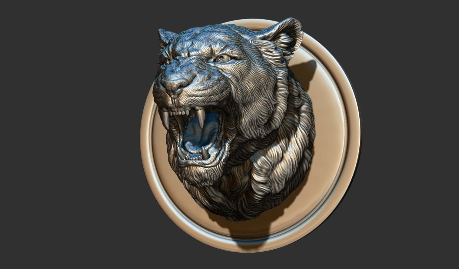 Lioness grin roar 3D print model_11