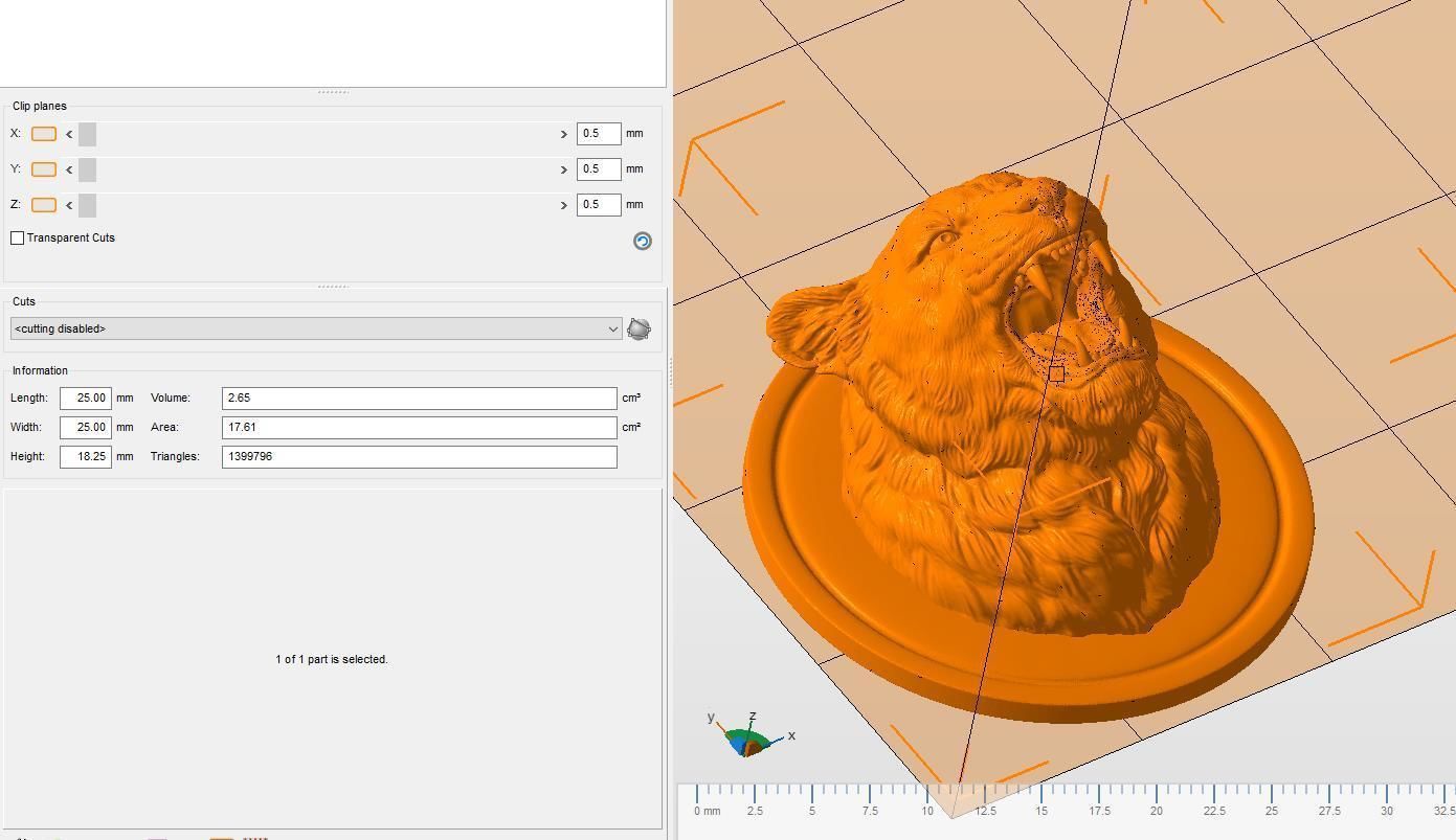 Lioness grin roar 3D print model_22
