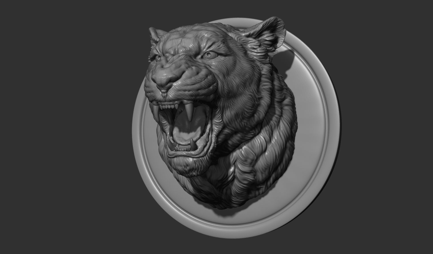 Lioness grin roar 3D print model_3