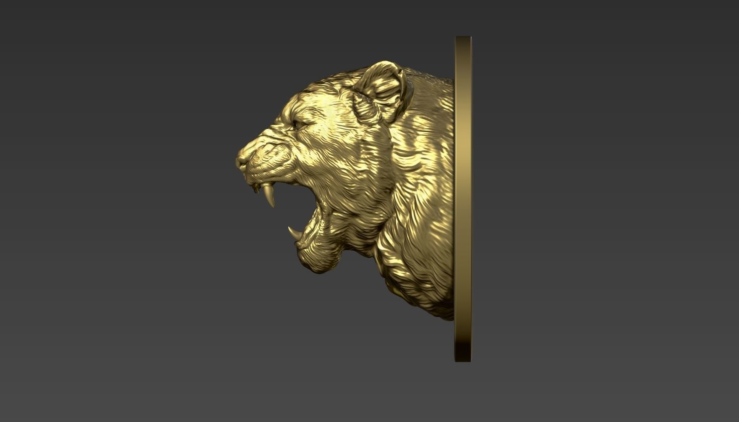 Lioness grin roar 3D print model_13