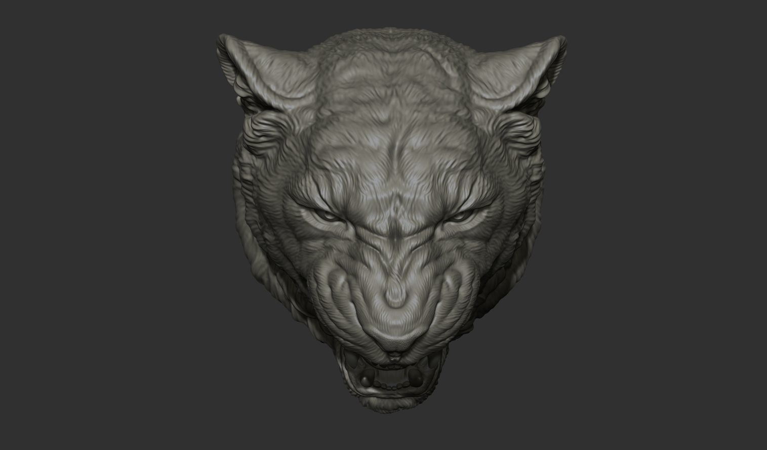 Lioness grin roar 3D print model_18