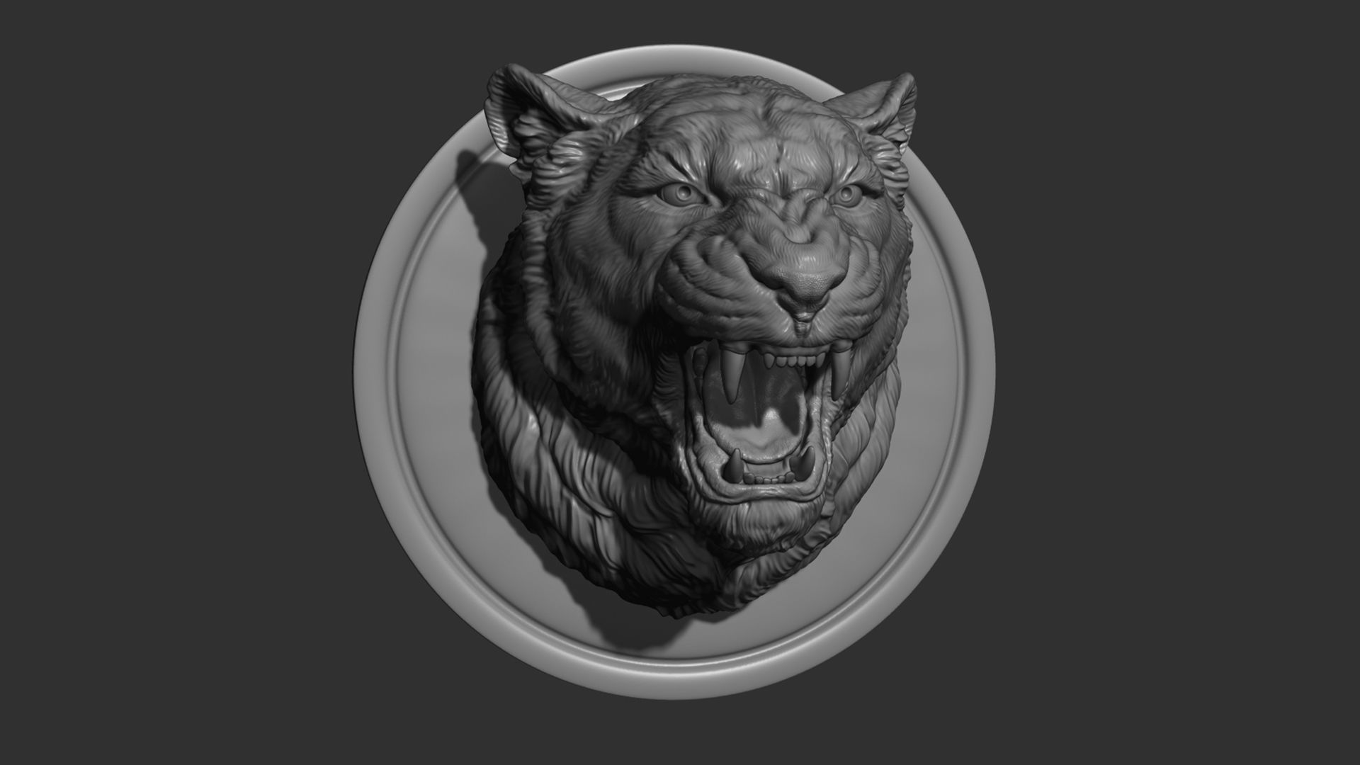 Lioness grin roar 3D print model_2