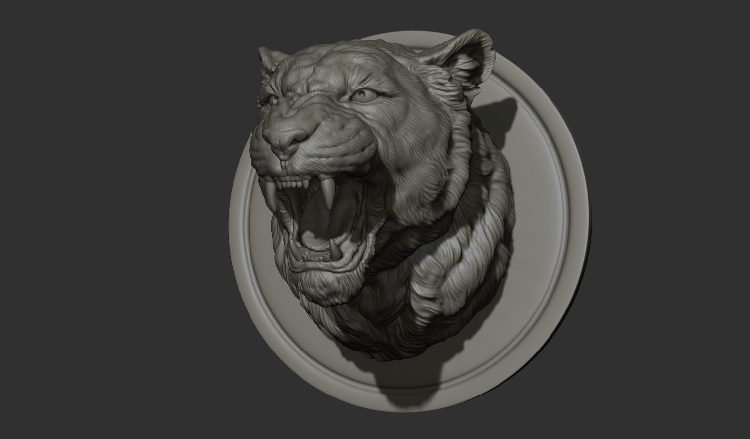 Lioness grin roar 3D print model_15