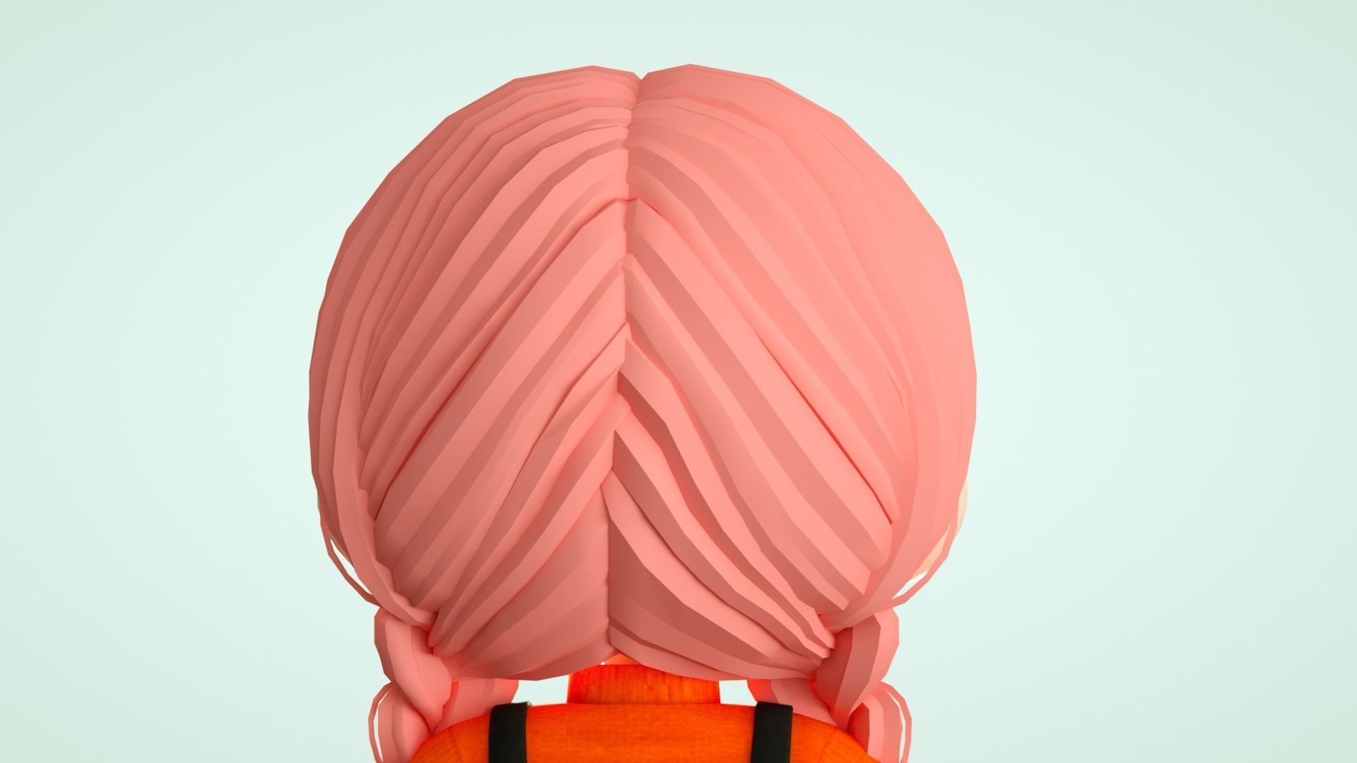 cartoon girl little girl ip image cartoon character 3D model_6